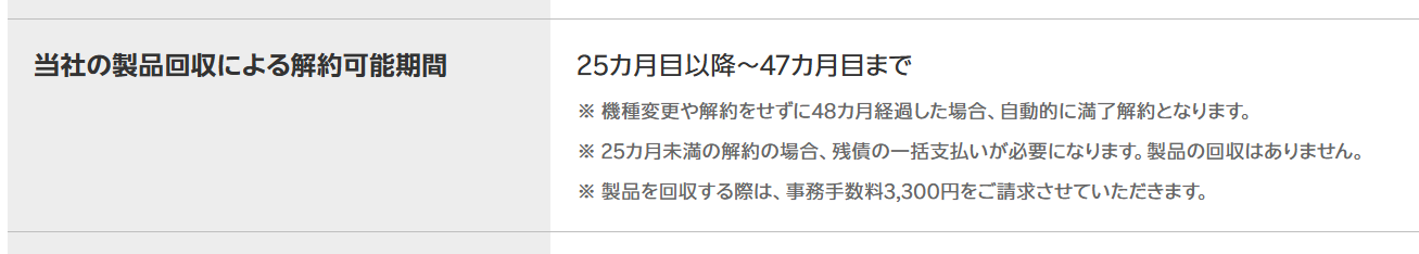 25ヶ月以内には一括精算